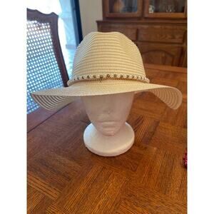 Juicy couture , pearl trimmed straw, sun hat